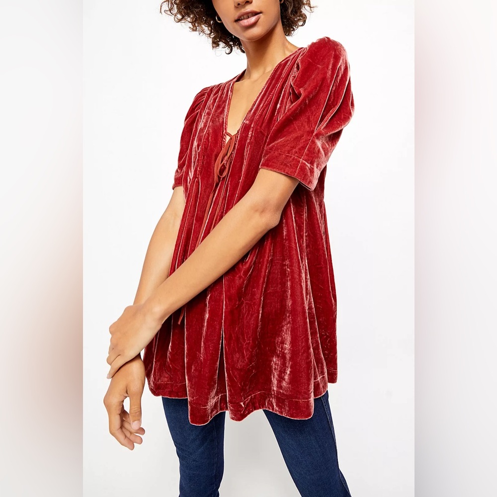 Adelle Velvet Mini Dress Free People